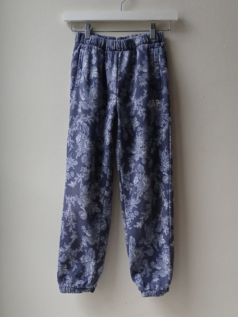 Gap x LoveShackFancy Sweatpants Blue Floral Print Girls Medium